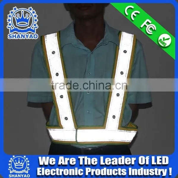 2016 Chian ODM Factory LED Refletive Vest For Road Safety At Night photo-5