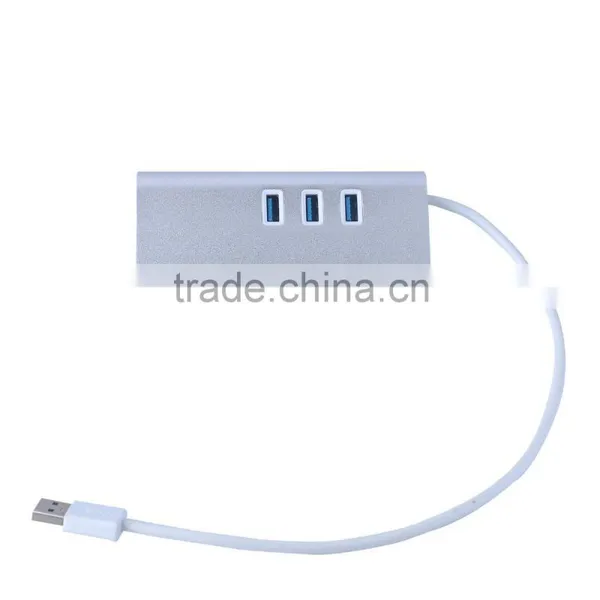 Premium 4 Usb Por 3.0 Hub to Female Rj45 Gigabit Ethernet Lan Adapter for Mac,iMac,MacBook Pro Air photo-4