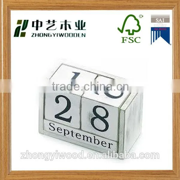 Tabletop Decoration Elegant Handmade Custom Wooden Perpetual Calendar photo-6