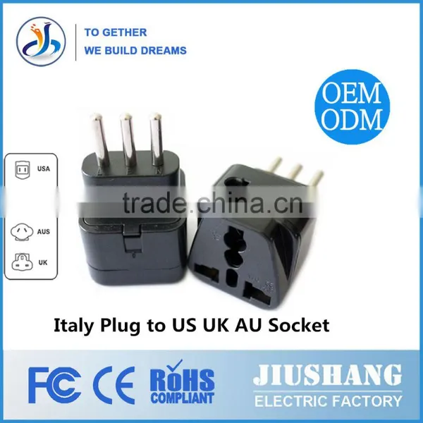Italy Plug Male to US EU Female Socket Universal Adapter photo-3