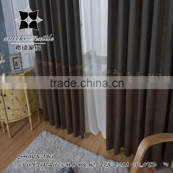 Luxury 2016 New Design Curtain Linen Fabric Curtain Living Room Curtain Drapes Panel photo-4
