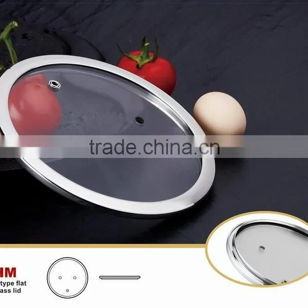 Tempered Gass Lid for Porcelain Fry Pan