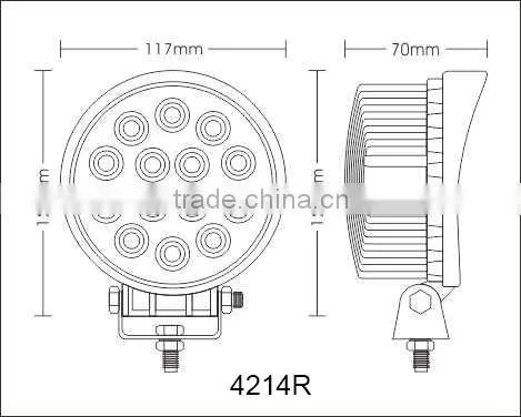4Inch LED 42W LED Work Light,12/24V Driving On Truck,Jeep, Atv,4WD,Boat,Mining LED Driving Light photo-4