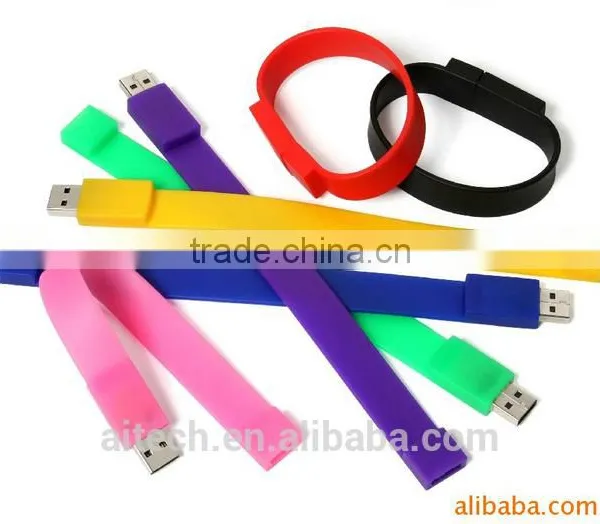 Promotion Customized Flower Bracelet Silicon Usb Flash Drive 16gb photo-4