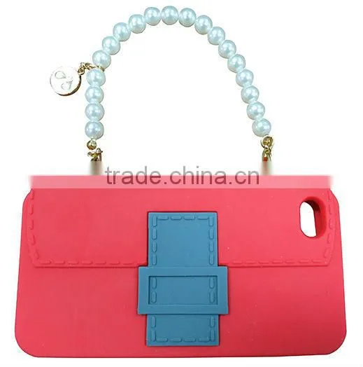 Silicone Handbag Studded Case for IPhone 4 photo-3