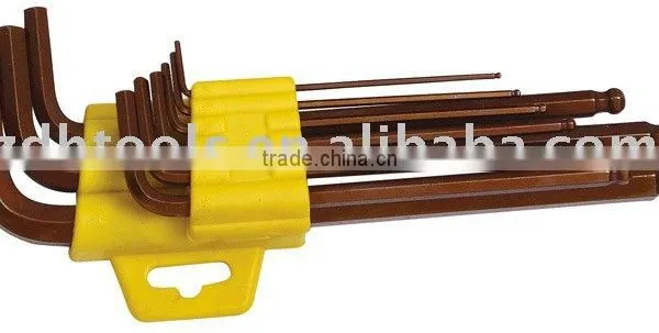 DHZ027 9pcs hex key wrench long set (hex key sets, tool sets)