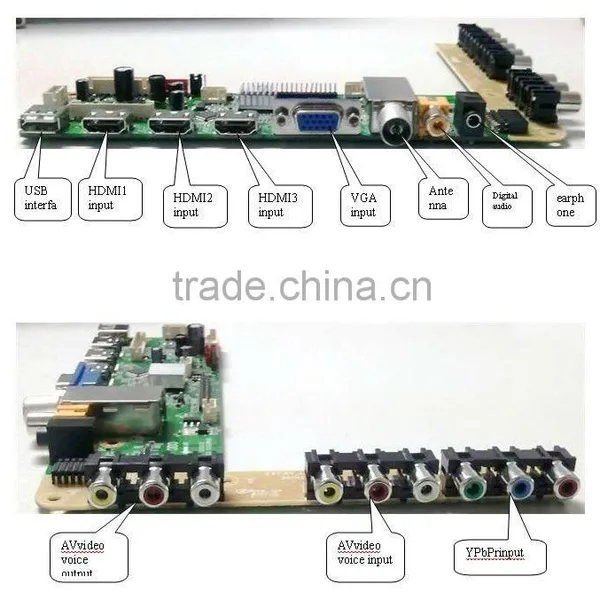 LED TV Mother Board Adopts MSTAR Program,support 3HDMI/MPEG1/2/4/USB Media Play photo-2