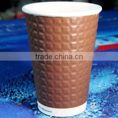 12oz Embossed Cup,hot Coffee Cup,double Wall Paper Cup photo-5
