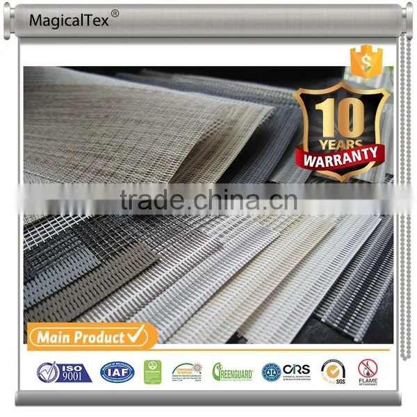 Valance Curtains Double Layer Roller Blind Cortinas Roller Zebra Fabric photo-6