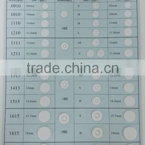 Size 20 Baby Cloth Plastic Press Button photo-3