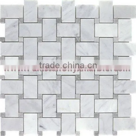 NEW ZIARAT WHITE (CARRARA WHITE) MARBLE MOSAIC TILES photo-2