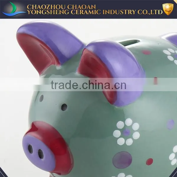 Buy Bule Funny Cheap Ceramic Pig Piggy Bank photo-2