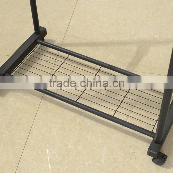 Vivinature Metal Double Pole Clothes Hanger Dryer With Wheels Drying Rack photo-4