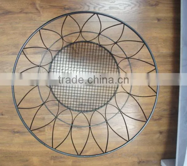 Metal Wire Laundry Basket, Black/white photo-3