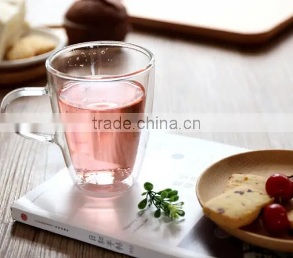 Borosilicate Glass With Handle Heat Resistant Glass With Handle Double Wall Glass With Handle photo-3