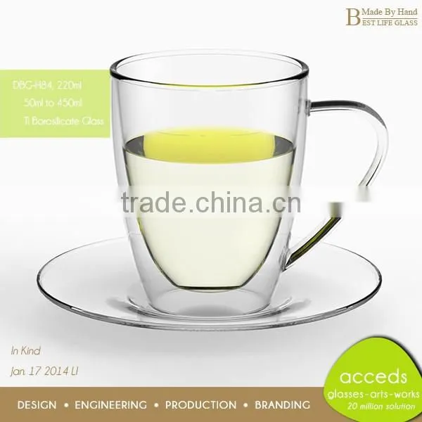 Handcrafted Eco Friendly Modern Pyrex Glass Tea Mugs photo-2