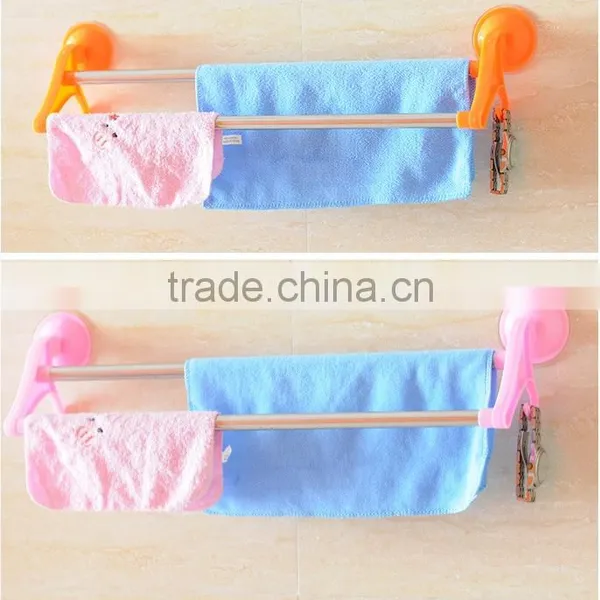 Strong Chuck Double Poled for the Bathroom White Towel Rack photo-3