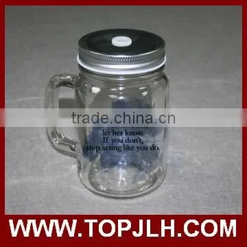 430 ml Creative Juice Drinking Mug Glass Mason Jar photo-4