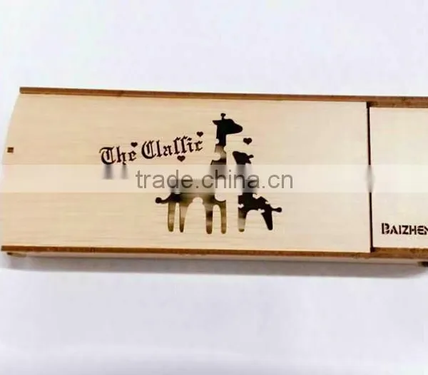 Hot Selling Large Capacity Cheap Custom Pattern Student Wooden Pencil Case photo-2