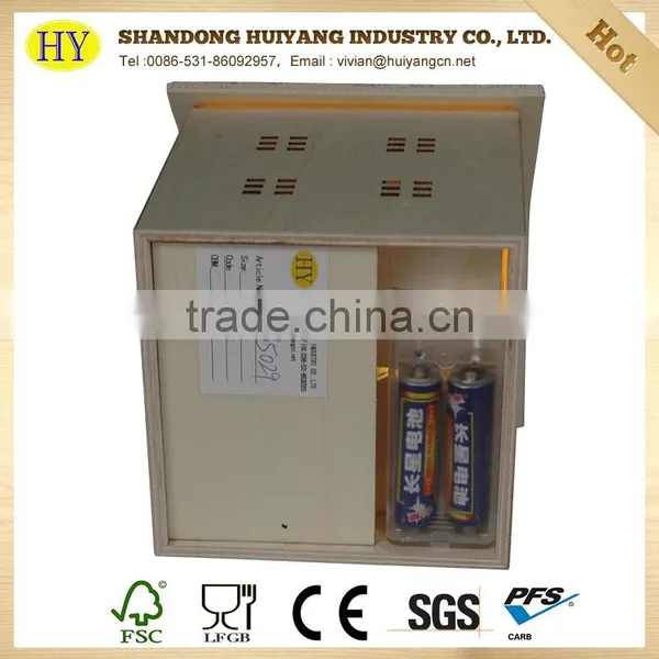 House Shaped Custom Unfinished LED Wooden Lantern photo-2