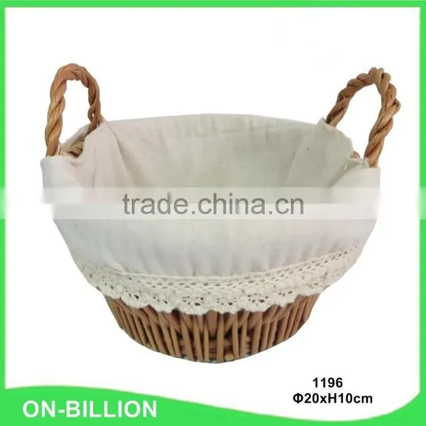 High Quality Woven Willow Round Bread Basket With Handles photo-2