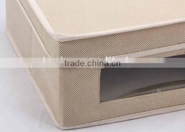 Rectangular Linen and Canvas Box With Cover/storage Box photo-2