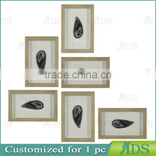 Shadow Box Picture Frame With Colorful Natural Agate Stone photo-6