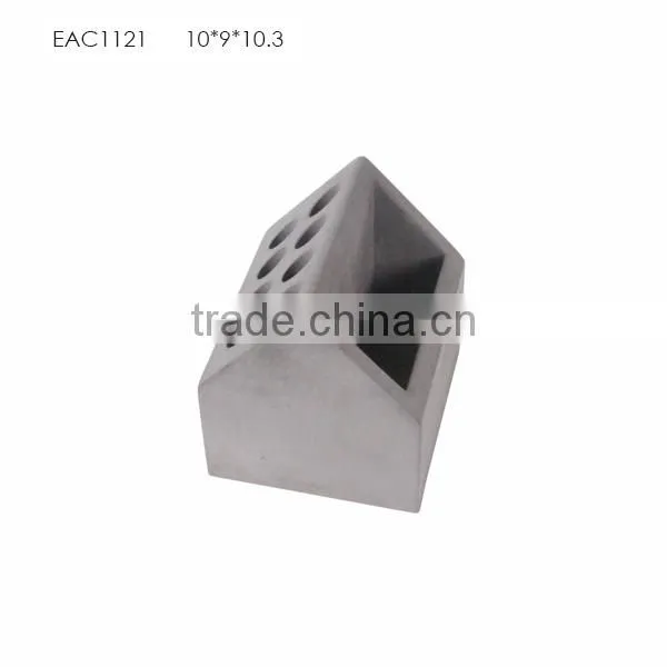 Fashion Desktop Handmade Concrete Pen Holder With Storage Box photo-2