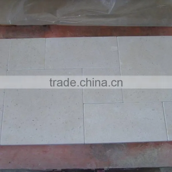 China Beige Limestone Tile Light Beige Marble Tile Cream Limestone Tile photo-2