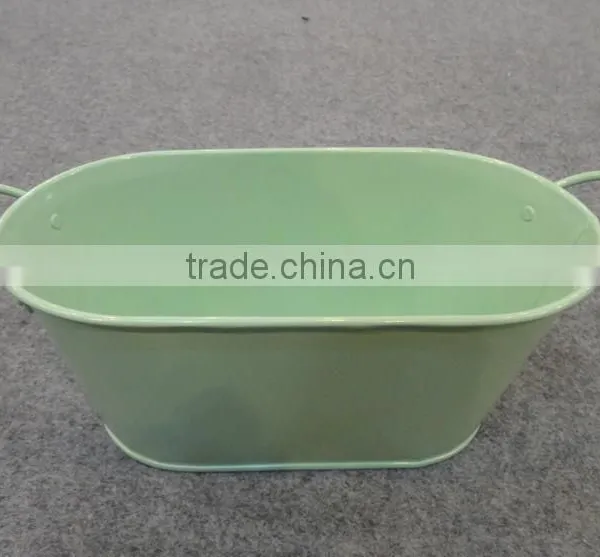 Large Oval Bucket Beer Holder Party Tub Metal Ice Bucket photo-2
