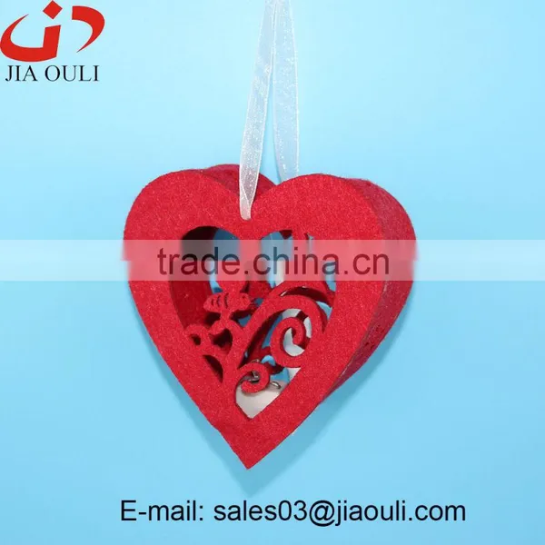 New Design Valentines With LED Non-woven Hanging Heart Day Decoration Heart photo-3