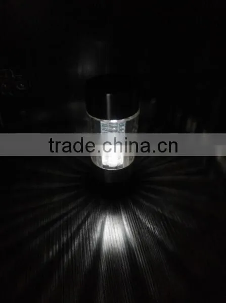 White Led Stainless Steel Tube Solar Light Garden Outdoor photo-2