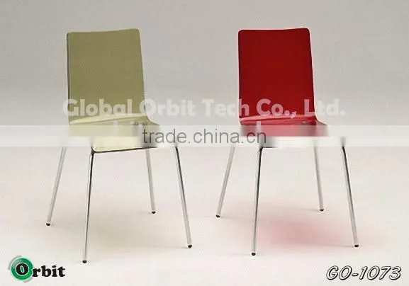Modern Home Furniture Acrylic Dining Chair, Simple Plastic Design Coffee Chair photo-5