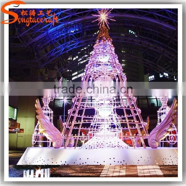 Chinese Factory Hot Sale Giant Artificial Led Christmas Tree Ornament Decoration Colorful Lighting Tree Outdoor photo-2