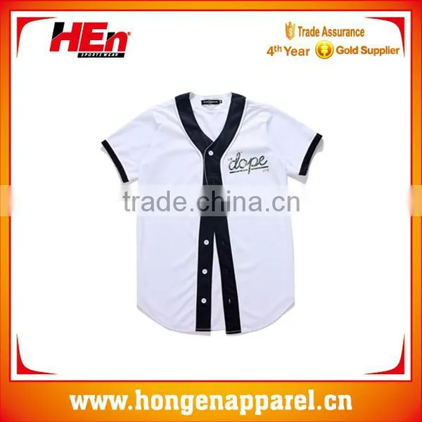 High Quality Sublimation Printing Custom Embroidered Baseball Jersey photo-4