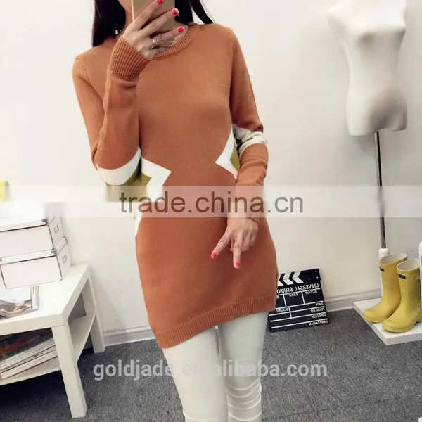 Latest Sweater Designs Fashion Long Pullover Sweater for Woman photo-4