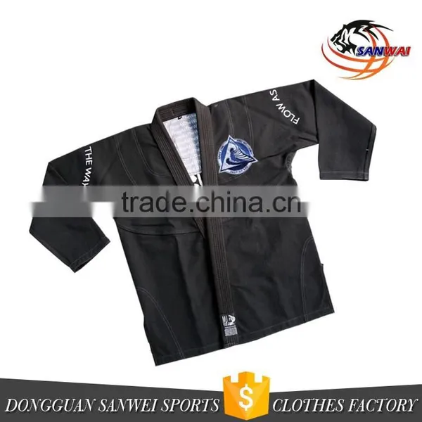 Custom Embroidery Patches Japanese Kimono Uniform 100% Cotton Pearl Weave Fabric With Embroidery and Woven Patches Bjj gi photo-4