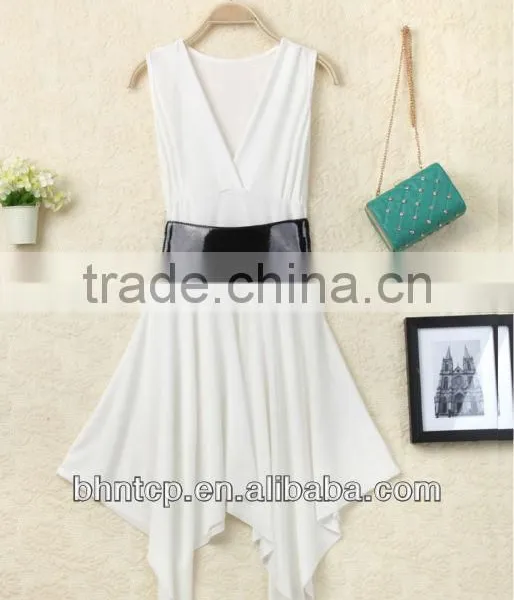 BHN339 Garment New Summer Korean Women Dress Skirt With Belt