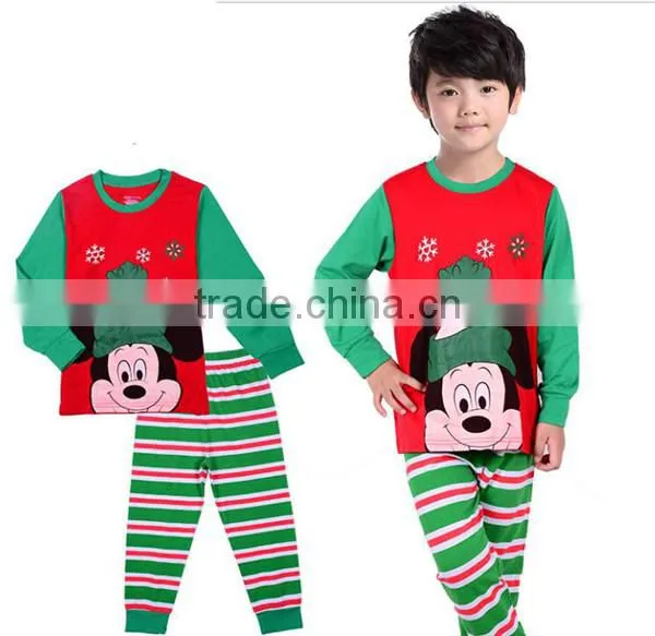 Cheap Wholesale Fashion Nightwear Cotton Kids Christmas Pajama Sets photo-2
