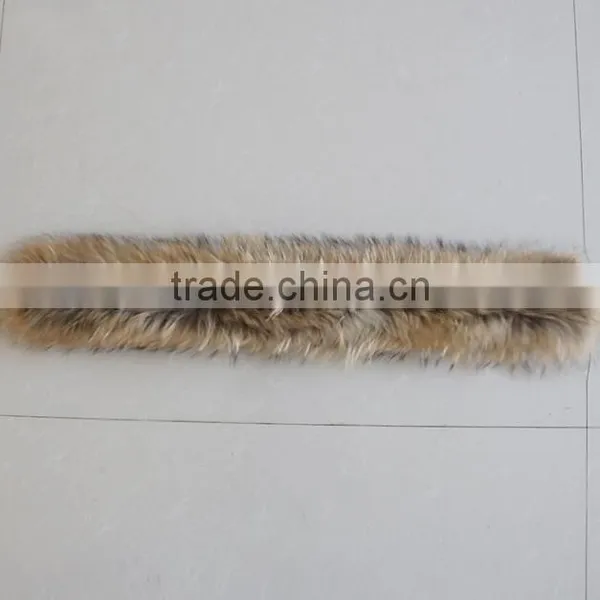 BBG-H-12 Factory Wholesale Raw or Dyed Color Real Raccoon Fur Trimming photo-5