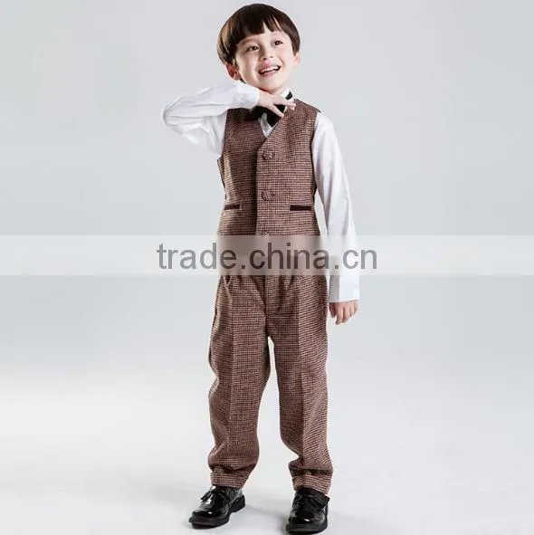 Handsome Fashion Woolen Material High Quality Boy Suit photo-3