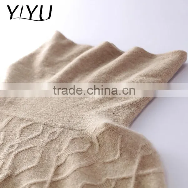 Hot Sale Winter Fall Women Loose Turtleneck Cashmere Cable Knit Pullover Sweater photo-5