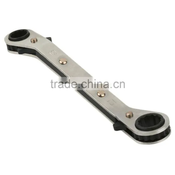 1Pc 10x12mm Useful Metric Offset Double Ring Wrench Spanner Reversible Ratchet Handle Wrench Metric Hand Tools Free Shipping photo-4