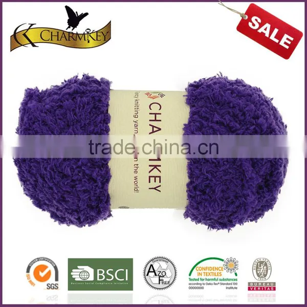 Charmkey High Tenacity Polyester Yarn Soft Fluffy Yarn for Knitting Baby Hats photo-3