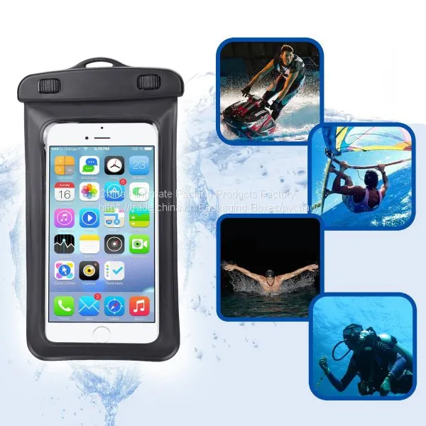 Eco-Friendly TPU Waterproof Dry Pouch Floating Waterproof Case IPhone Dry Bag With Air-Filled Frame Function photo-5