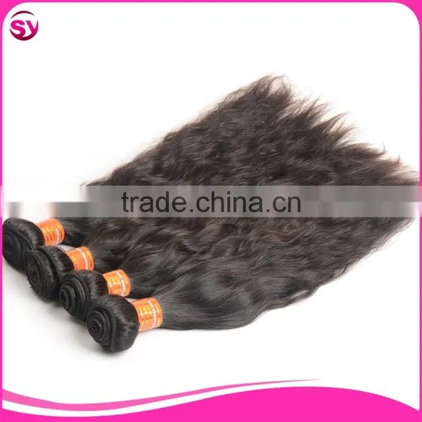 Full Cuticle One Donor Fast Delivery Unprocessed Black Long Human Hair Angels Hair Weave photo-4