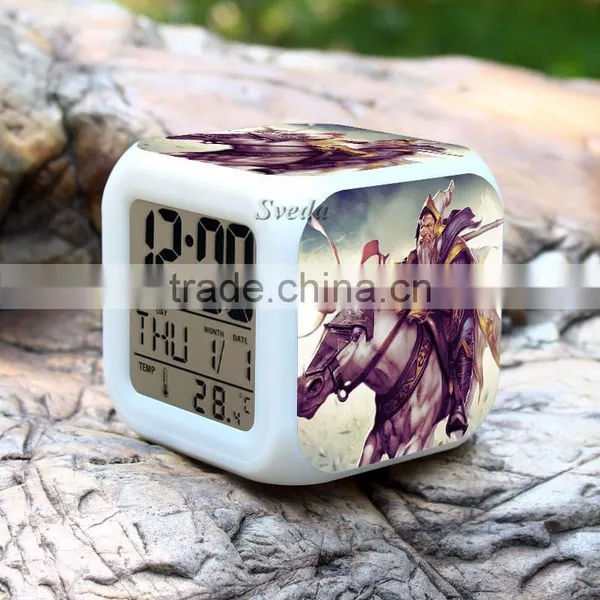 (Hot Games) Dota Character Clock,Led Calendar Alarm Clock, Digital Projector Led Alarm Clock photo-3