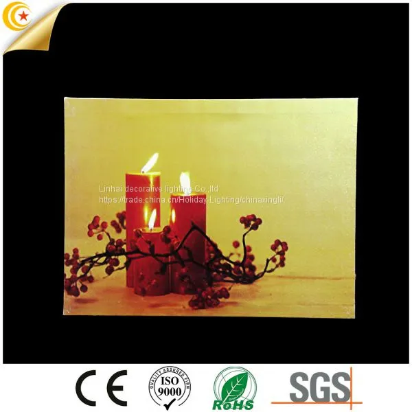 Home Backdrop Wooden Framed Led Lights PVC Home Decorative Hanging Lights