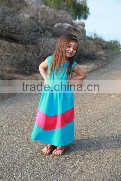 Mommy and me Maxi Dresses Women Long Dresses Cotton Stripes Maxi Dress photo-4