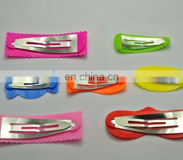 Wholesale Mix Color Assorted Plastic Coated Baby Bow Snap Hair Clips photo-4
